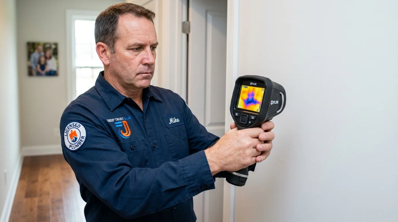 Thermal imaging leak detection by Johns Plumbing LLC in Luckey